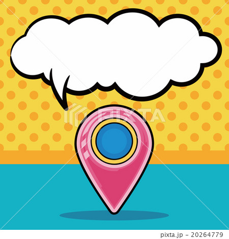 GPS doodle, speech bubble 20264779