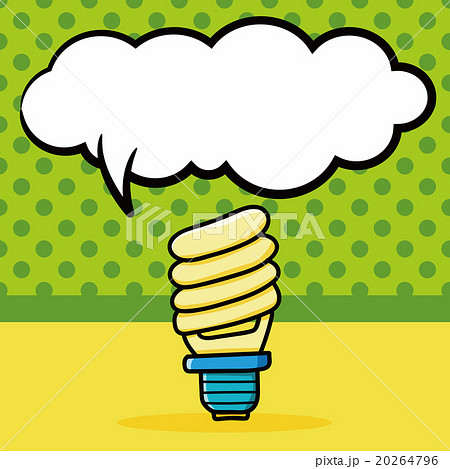 bulb doodle, speech bubble 20264796
