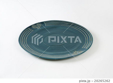 Blue handmade pottery plate 20265262