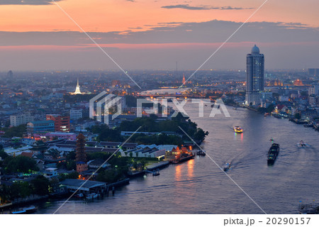 Chao Phraya river at sunset Chao Phraya river at sunset 20290157