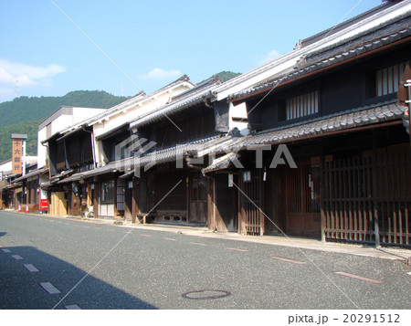 美濃市鍛冶屋町街並みの写真素材