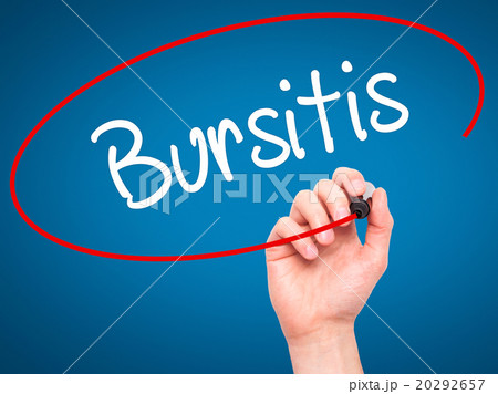 Man Hand writing Bursitis with  marker 20292657