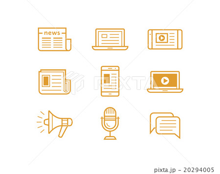 Media icons set Media icons set 20294005