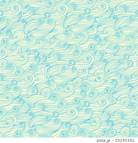 Seamless abstract hand-drawn waves pattern. 20295502