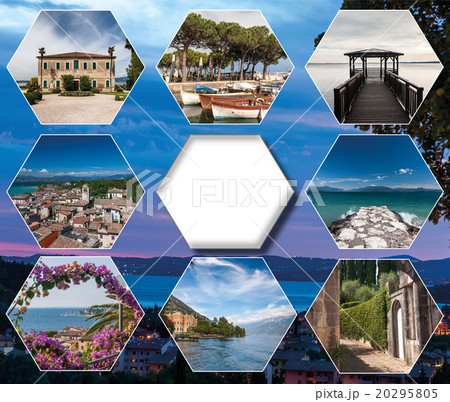 The collage from views of  Lake Garda 20295805
