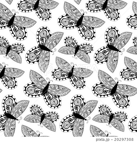 Beautiful seamless background of butterflies Beautiful seamless background of butterflies 20297308
