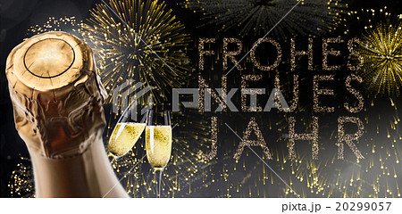 Composite image of champagne glasses clinking Composite image of champagne glasses clinking 20299057