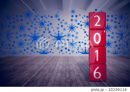 Composite image of 2016 in red blocks 20299116