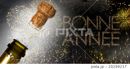 Composite image of close up of champagne cork popping 20299237