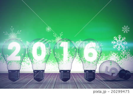 Composite image of 2016 with light bulb 20299475