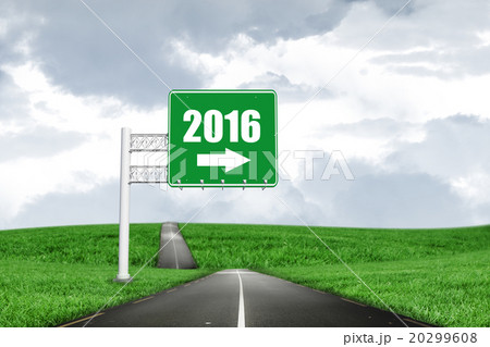 Composite image of green billboard sign 20299608