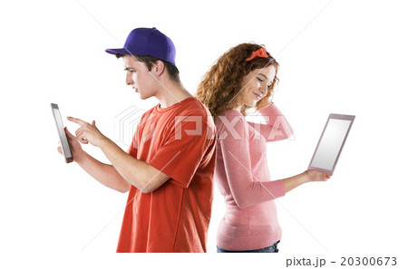Man and woman with tablet Man and woman with tablet 20300673