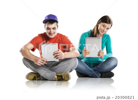 Young people with tablets Young people with tablets 20300821