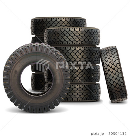 Vector Old Truck Tire Set 20304152