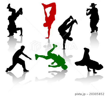 Silhouettes Of Streetdancers Teens Part 7のイラスト素材 Silhouettes Of Streetdancers Teens Part 7のイラスト素材
