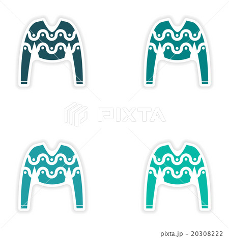 concept stylish paper sticker on white background 20308222