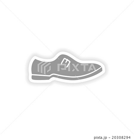 stylish paper sticker on white background man's 20308294