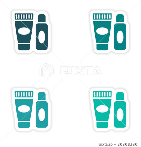 concept stylish paper sticker on white background 20308330