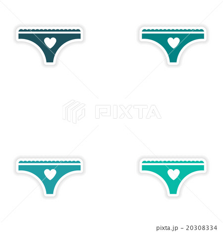 concept stylish paper sticker on white background 20308334