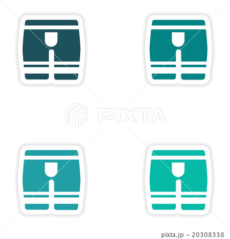 concept stylish paper sticker on white background 20308338