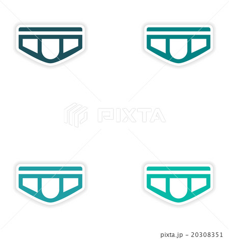 concept stylish paper sticker on white background 20308351