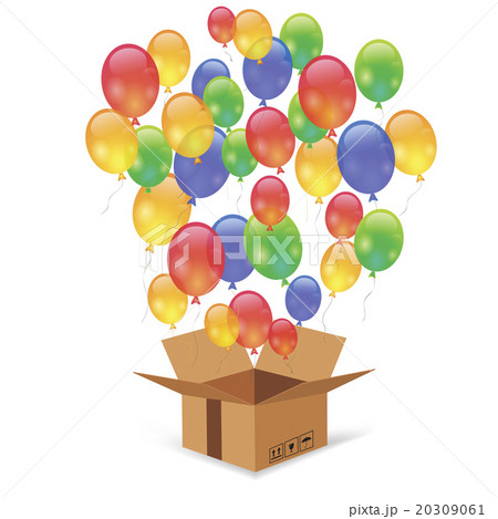 Cardbox and Colorful Balloons Cardbox and Colorful Balloons 20309061