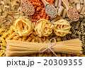 Pasta on white background close-up macro isolated 20309355