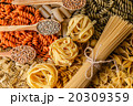 Pasta on white background close-up macro isolated 20309359
