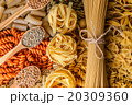 Pasta on white background close-up macro isolated 20309360
