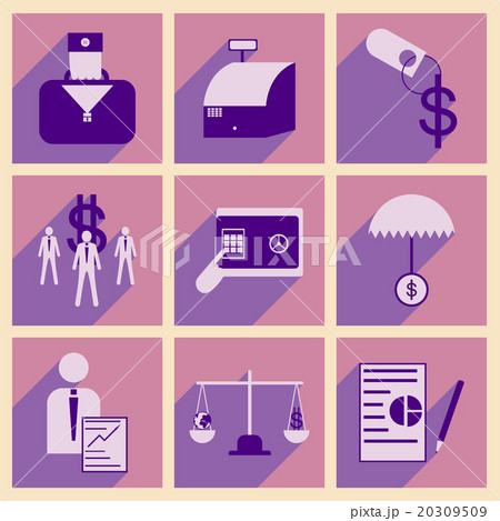 Modern flat icons vector collection with shadow 20309509