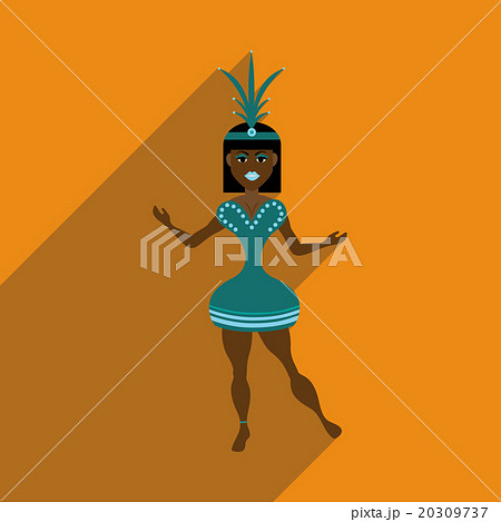 Flat web icon with long shadow Brazilian dancer Flat web icon with long shadow Brazilian dancer 20309737