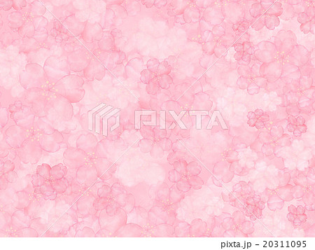 桜 さくら模様 和柄 和風 日本的 手書き 手描き 水彩画 背景イラスト 壁紙 背景素材 水彩画のイラスト素材 20311095 Pixta