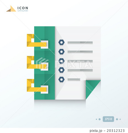 Document file origami icon design 20312323