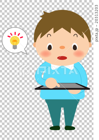 一個男孩用平板電腦 - 我明白了 20313203