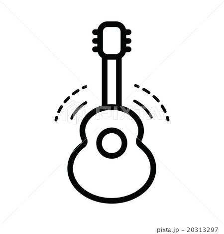 acoustic guitar icon  line style 20313297