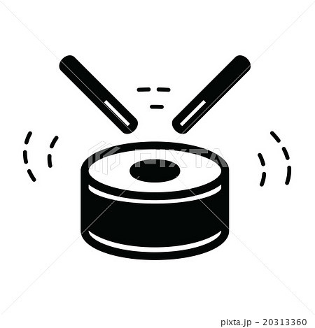 Drum Icon Isolated black color Drum Icon Isolated black color 20313360