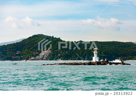 White Lighthouse on a sunny day in Phuket, Thailan 20313922