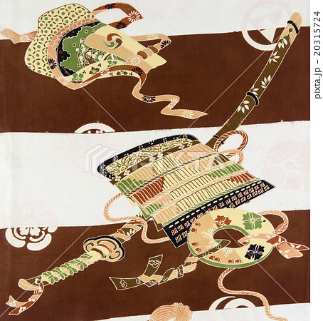 日本の紋様　絹織物　染め物　古布　節句の柄 20315724