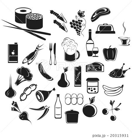 Icons food and beverages Icons food and beverages 20315931