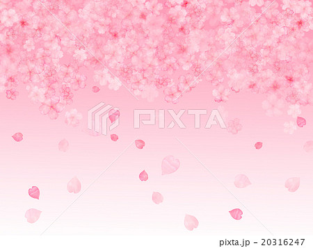 桜 花吹雪 水彩 さくら サクラ 花柄 花模様 優しい ガーリー 女性的 壁紙 淡い イラスト 背景のイラスト素材