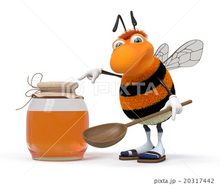 3d bumblebee with a honey can 20317442