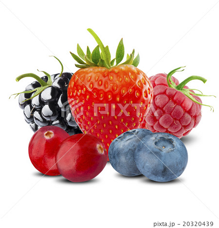 Fresh Various Summer Berry On White Background 20320439