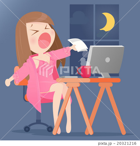 A young woman working on her compute A young woman working on her compute 20321216