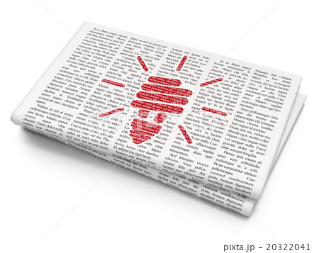 Finance concept: Energy Saving Lamp on Newspaper 20322041
