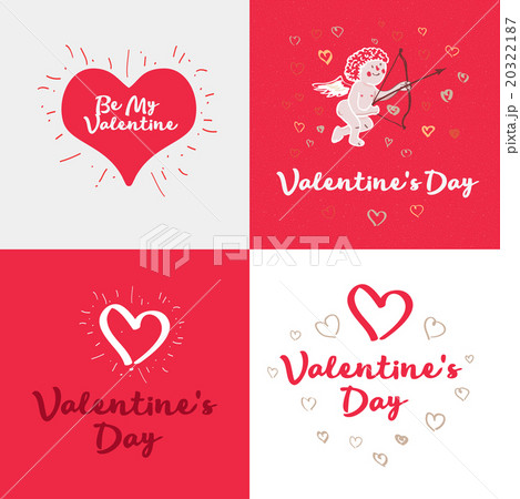 Set of the vector Valentines day cards 20322187