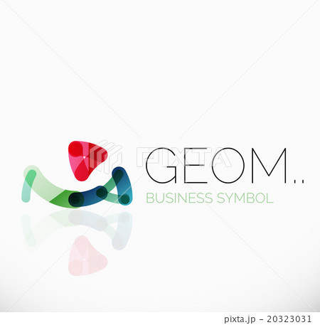 Logo, linear abstract geometric icon 20323031