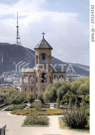View of Holy Trinity Cathedral (Tsminda Sameba). View of Holy Trinity Cathedral (Tsminda Sameba). 20324592