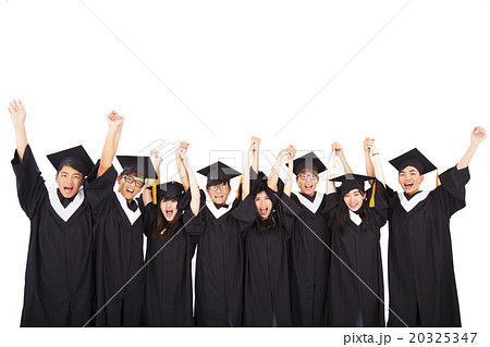 silhouette of Students Celebrating Graduation silhouette of Students Celebrating Graduation 20325347
