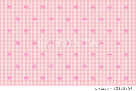 チェックと桜 20328254
