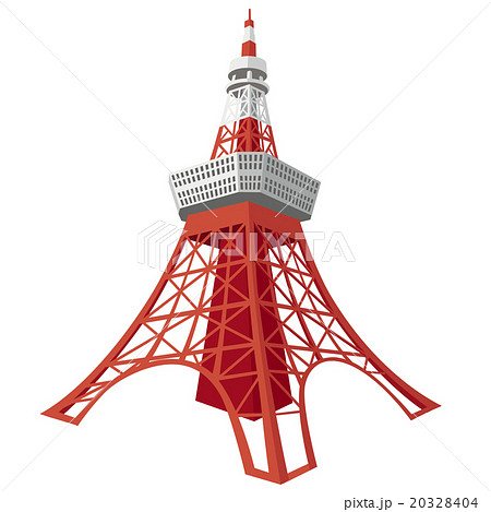 東京タワーのイラストのイラスト素材